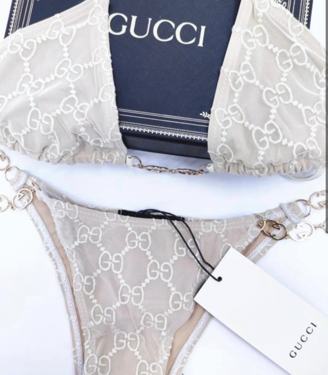 Beige Chain Bikini