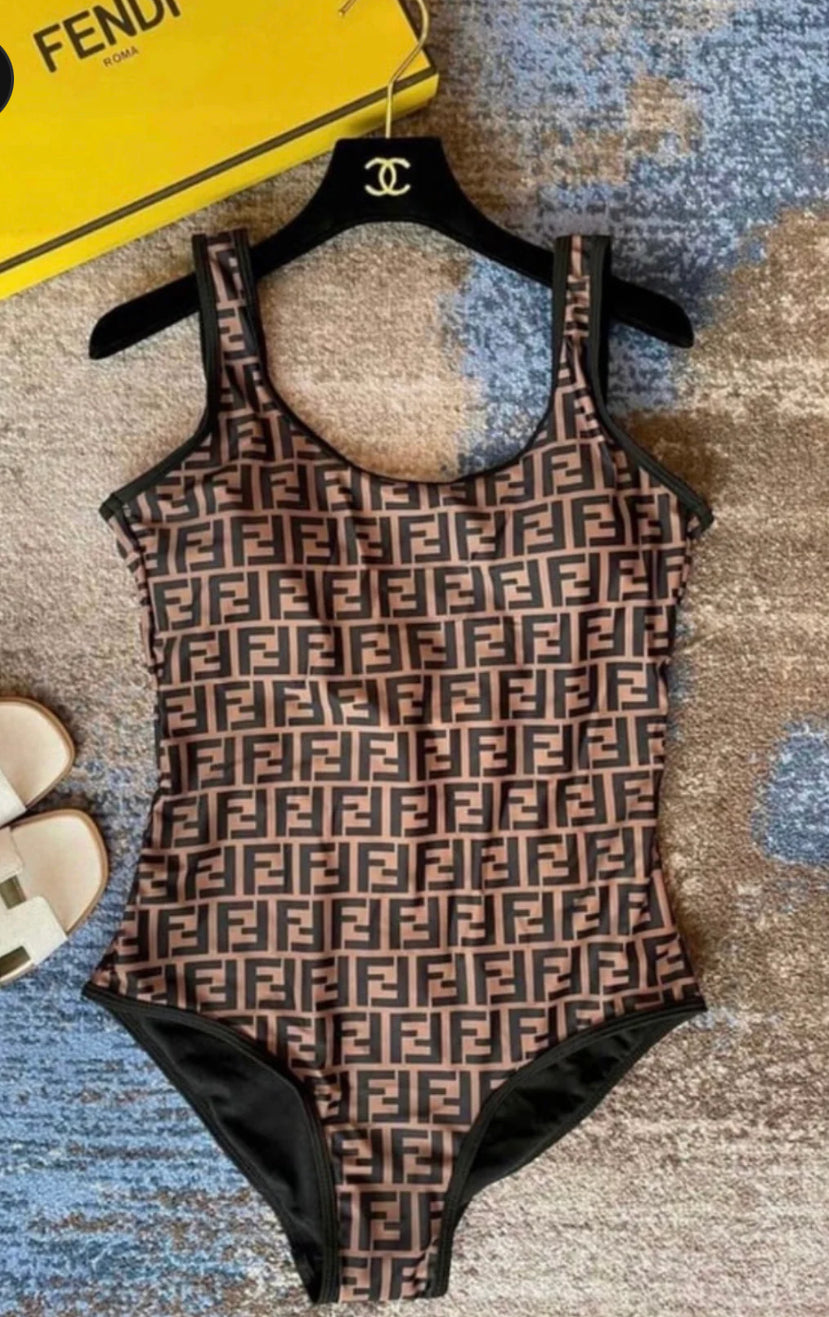 Brown Swimsuit