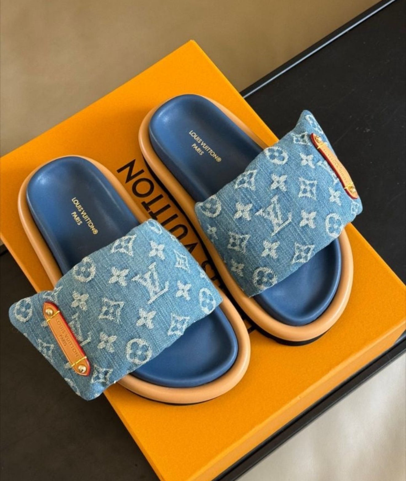 Pillow Sandals Denim