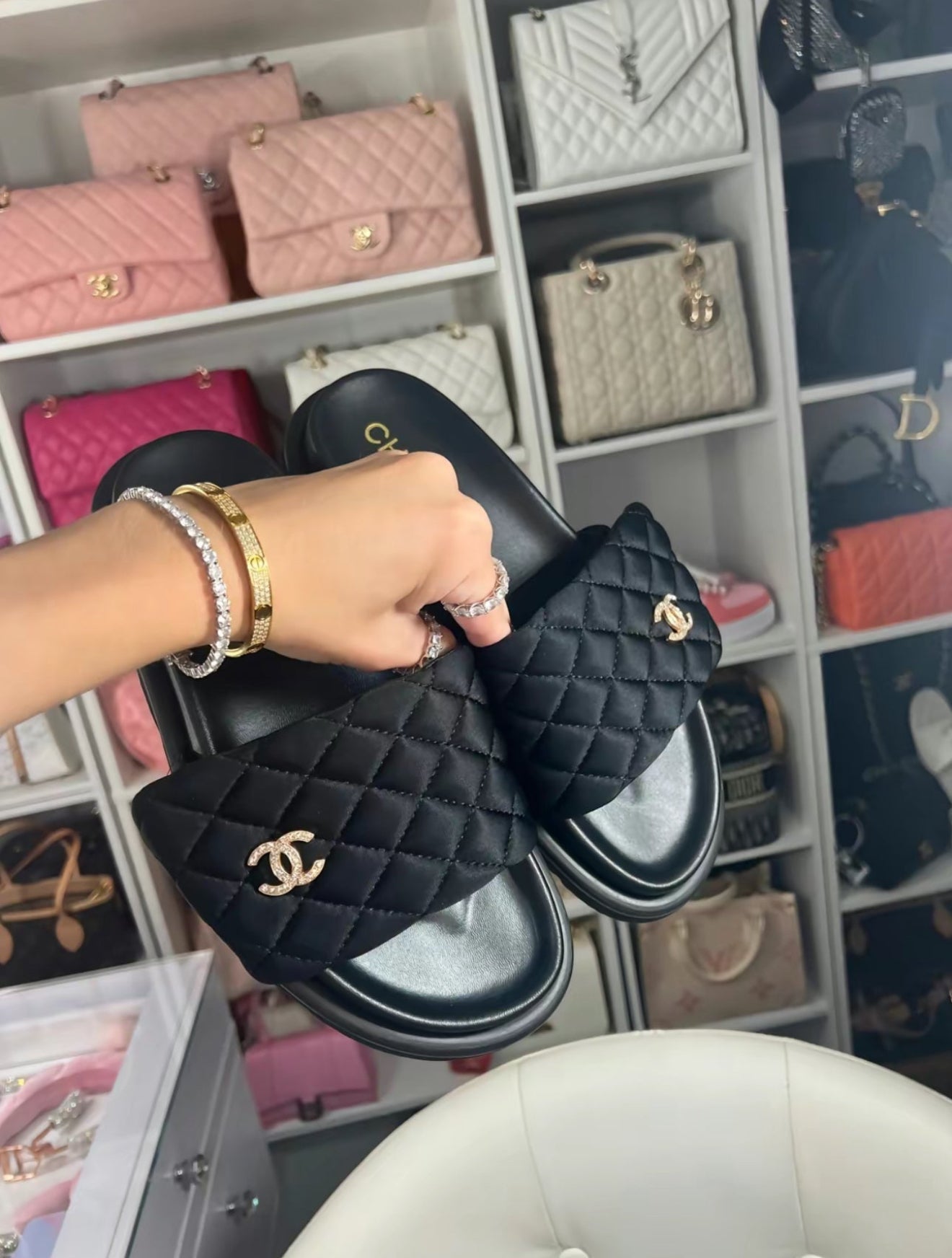 C Black Sandals