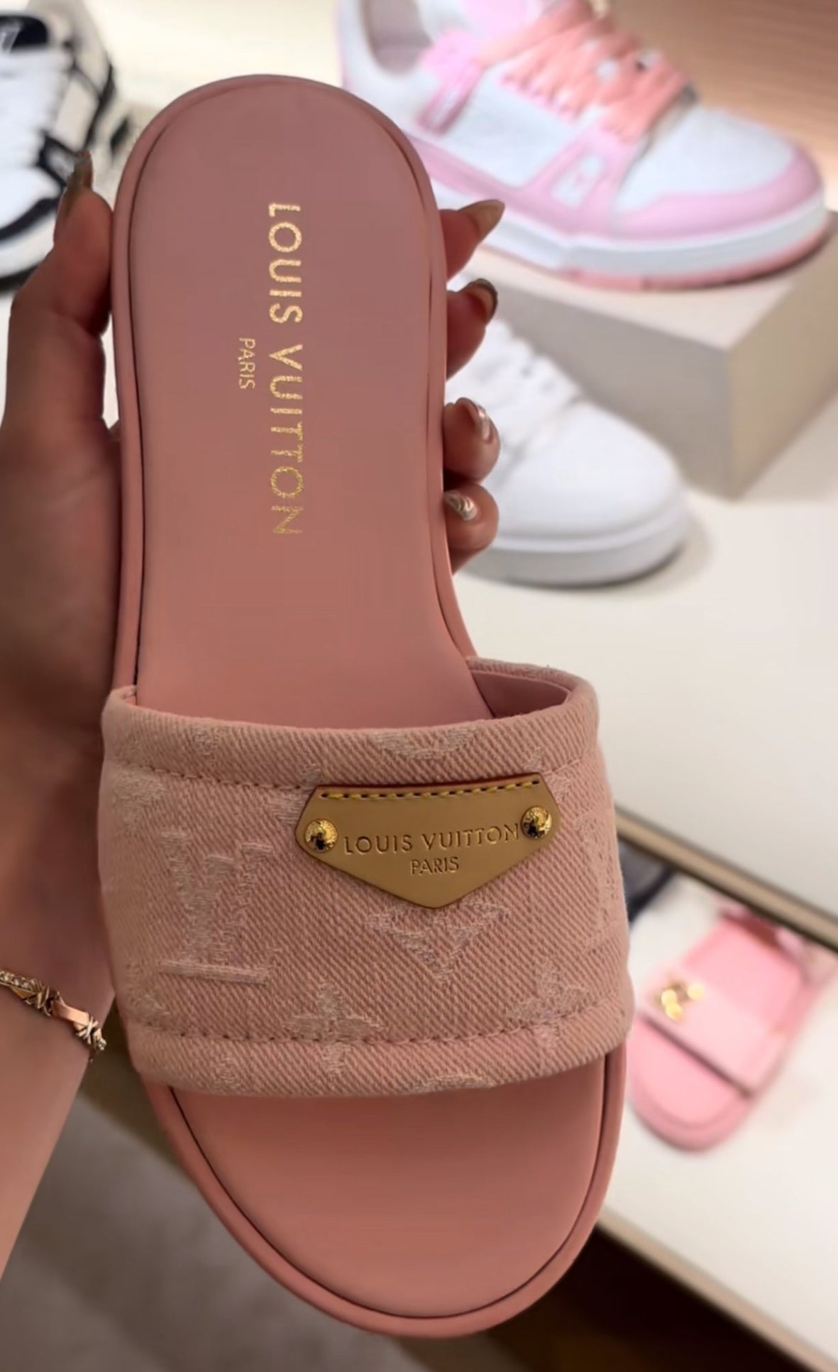 LV Denim Pink Sandals