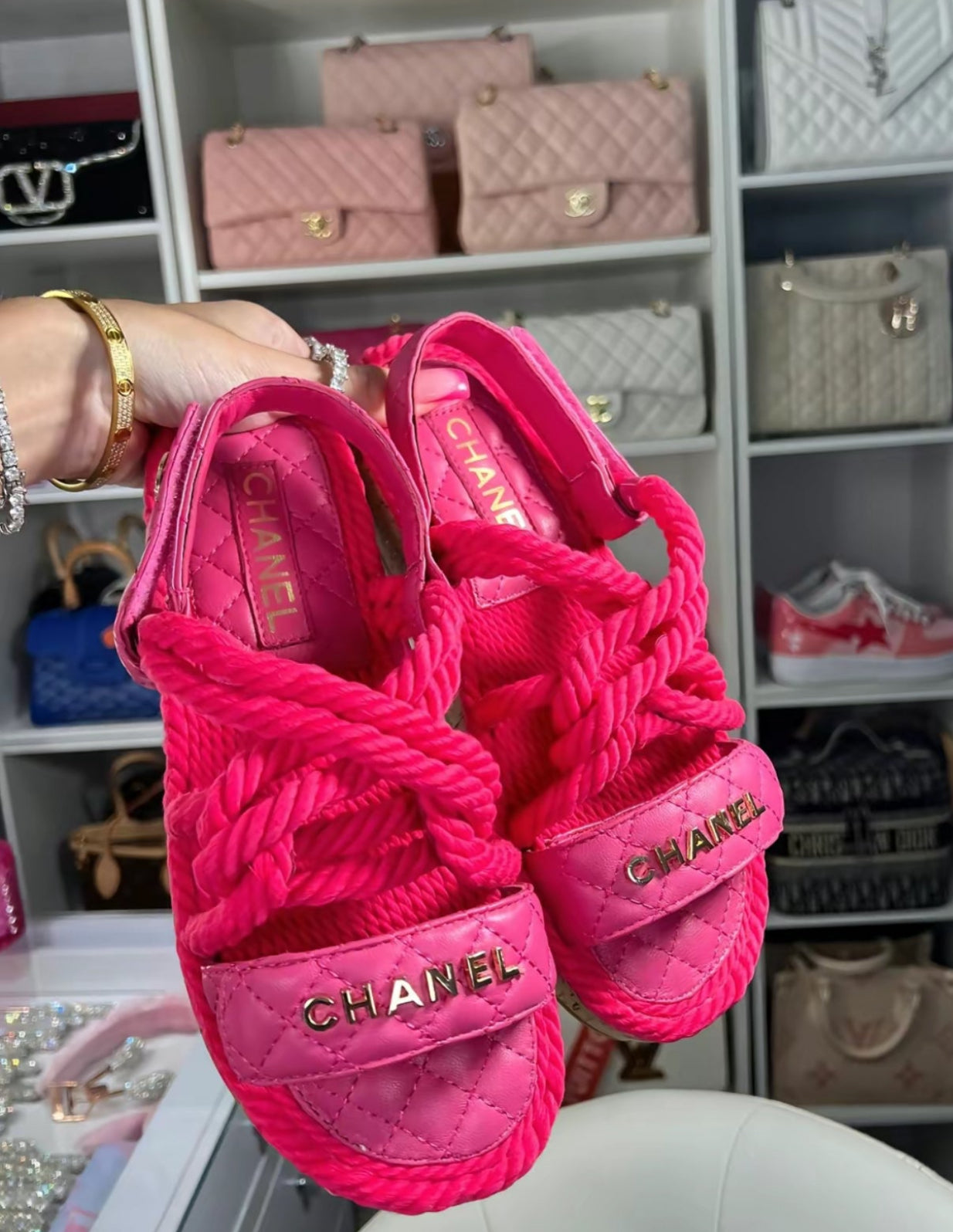 C Hot Pink Sandals